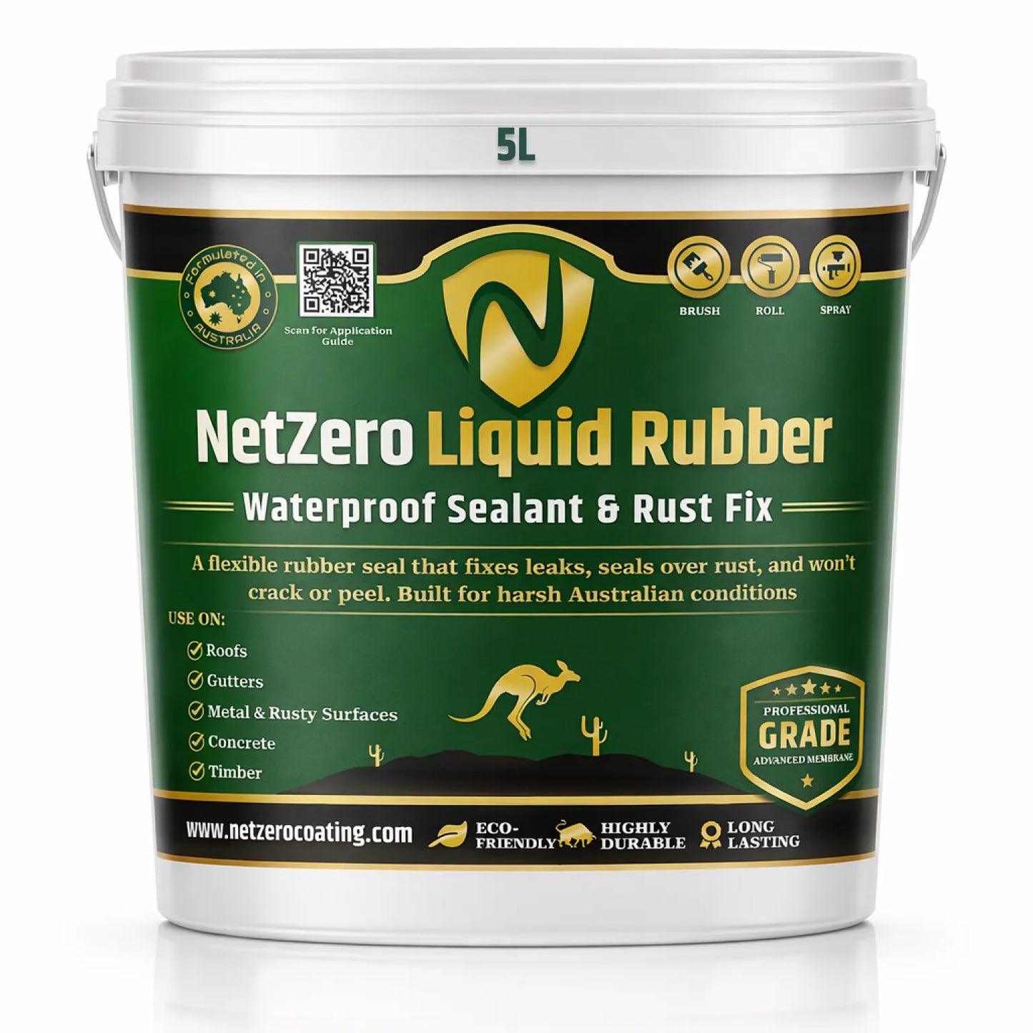 NetZero Liquid Rubber Waterproof Sealant & Rust Fix